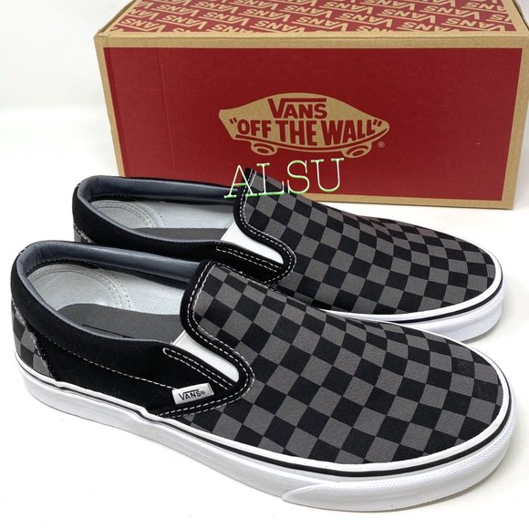 VANS Classic Slip-On Black Pewter Checkerboard Men - Picture 7 of 9